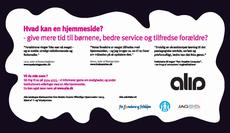 Eksempel p&aring; annonce, Alia hjemmesider til daginstitutioner, se www.alia.dk